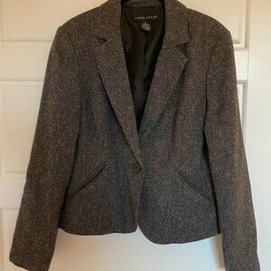 𝅺larry Levine Women's Gray Blazer Size‎ 8